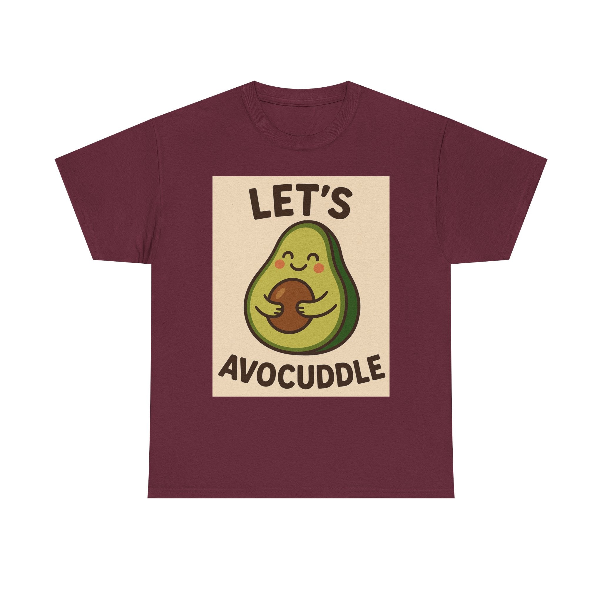 Let's Avocuddle Unisex Heavy Cotton Tee | Fun Avocado Shirt, Gift for Food Lovers, Casual Wear, Cute Carbon Neutral T-Shirt