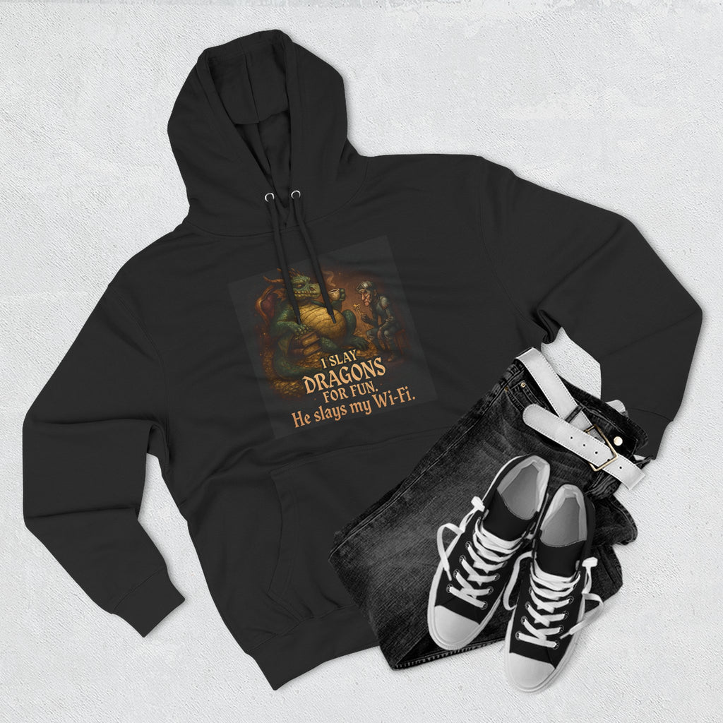 Fantasy-Themed Fleece Hoodie, Cozy Gift for Dragon Lovers, Perfect for Any Occasion, Fun Graphic Sweatshirt, Unique Apparel