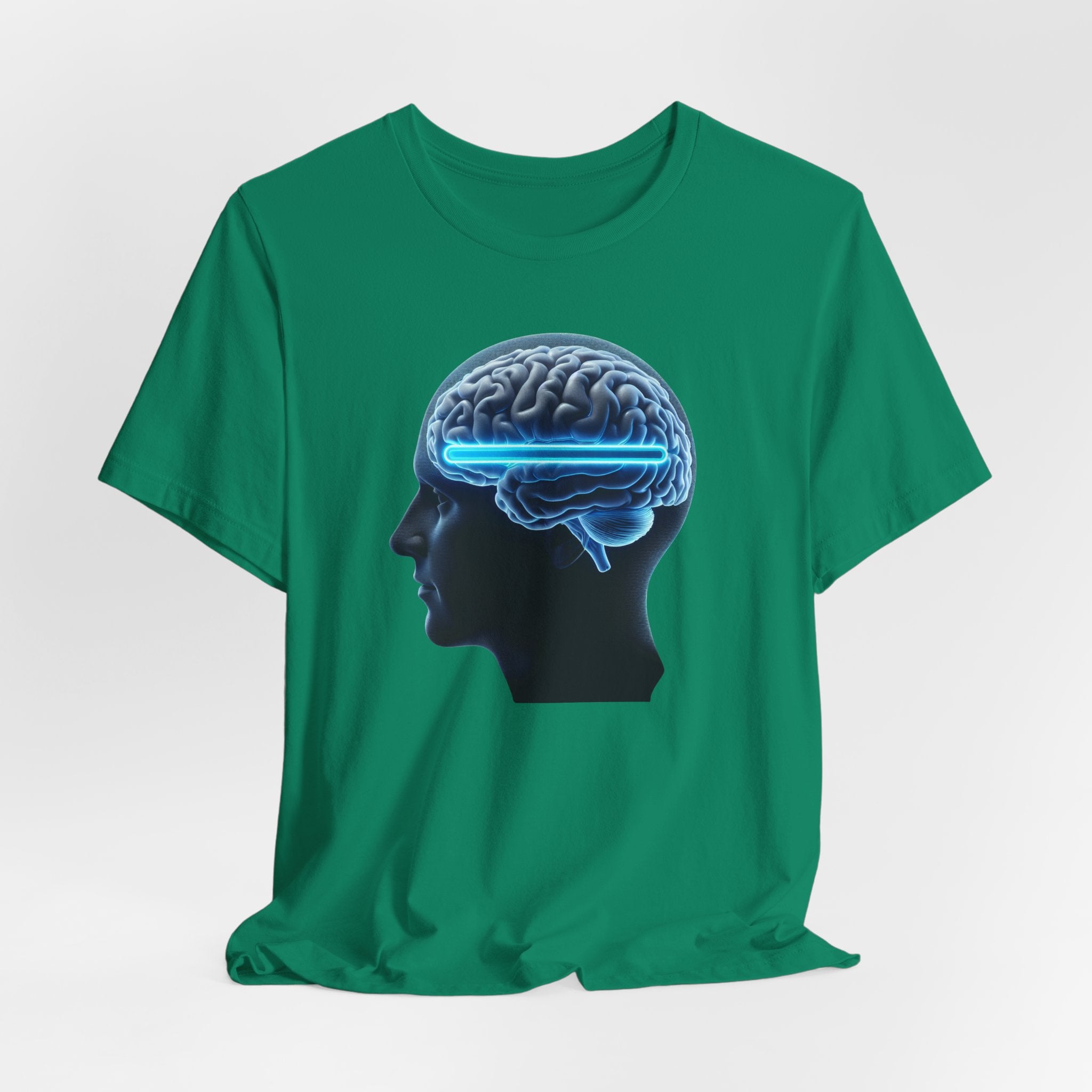 Neon Brain Graphic Tee, Unisex Brain Shirt, Science Gift, Cool Casual Tee, Brain Art T-Shirt, Unique Graphic Top