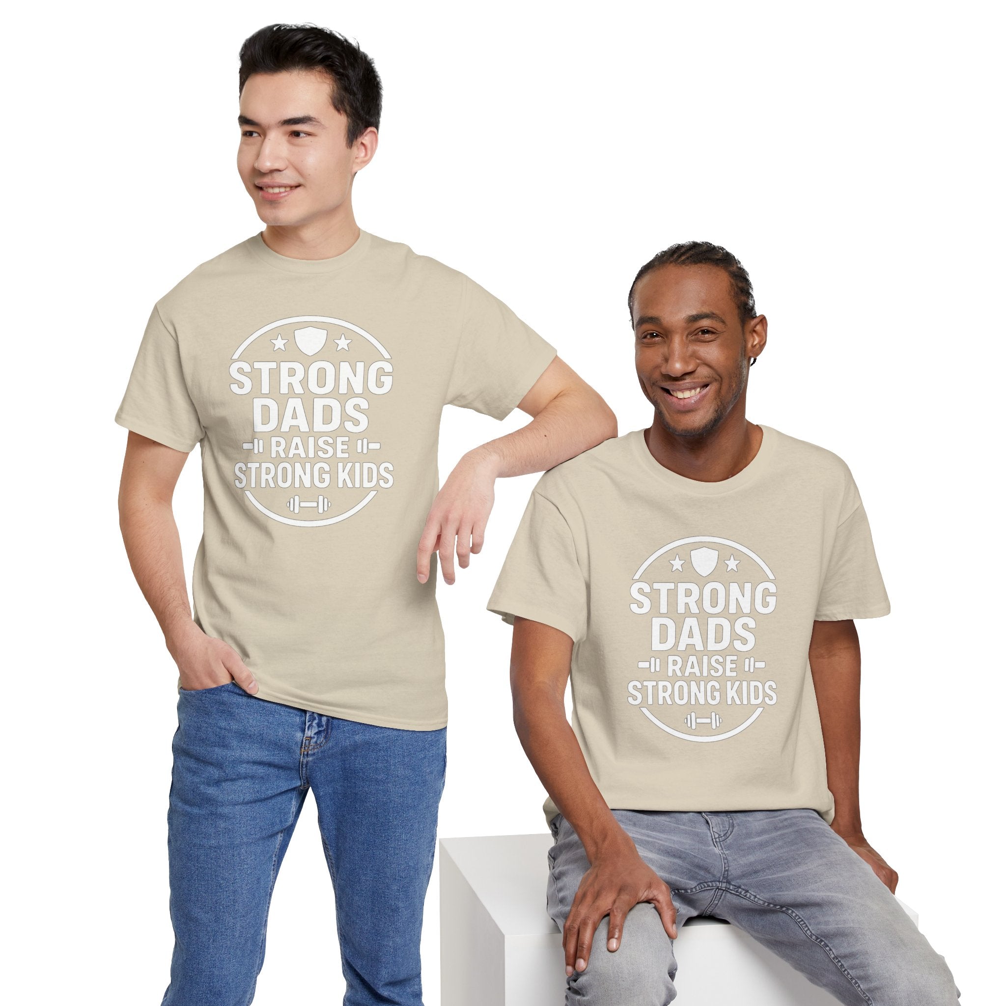 Strong Dads Raise Strong Kids T-Shirt — Father’s Day Fitness Tee