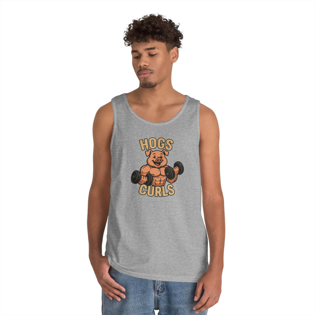 Fun Weightlifting Tank Top for Gym Lovers, Hogs & Curls Unisex Cotton Fitness Tee, Workout Shirt, Gift for Gym Enthusiasts, Summer [...]