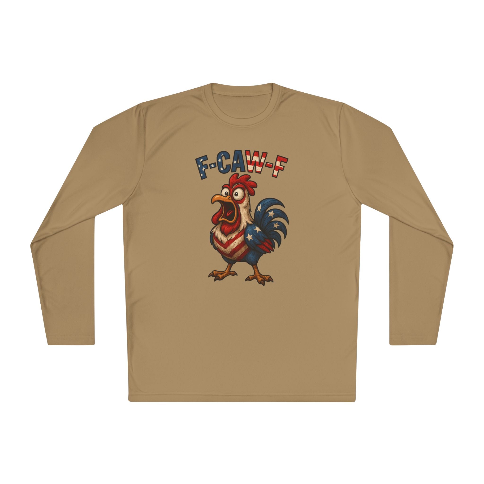 F-Caw-F Rooster Unisex Long Sleeve Tee - Patriotic Fun Wear