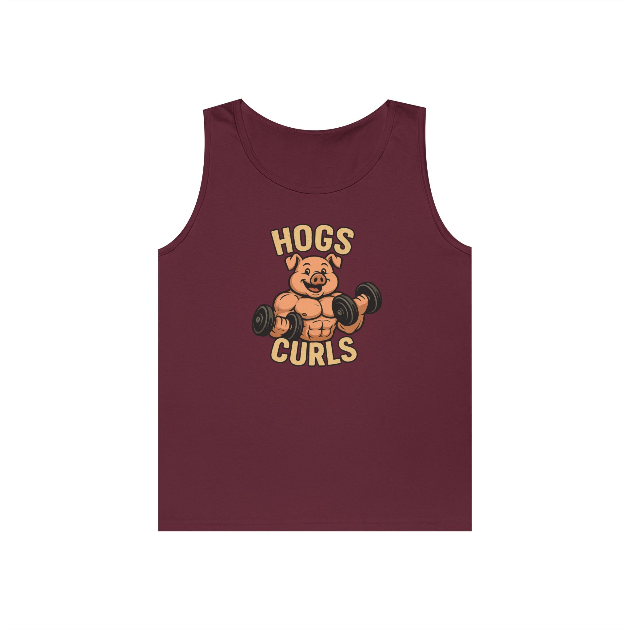 Fun Weightlifting Tank Top for Gym Lovers, Hogs & Curls Unisex Cotton Fitness Tee, Workout Shirt, Gift for Gym Enthusiasts, Summer [...]